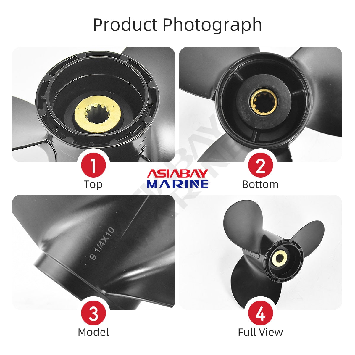 Suzuki 8 9.9 15 20 HP Propeller 9 1/4x10 58100-93733-019
