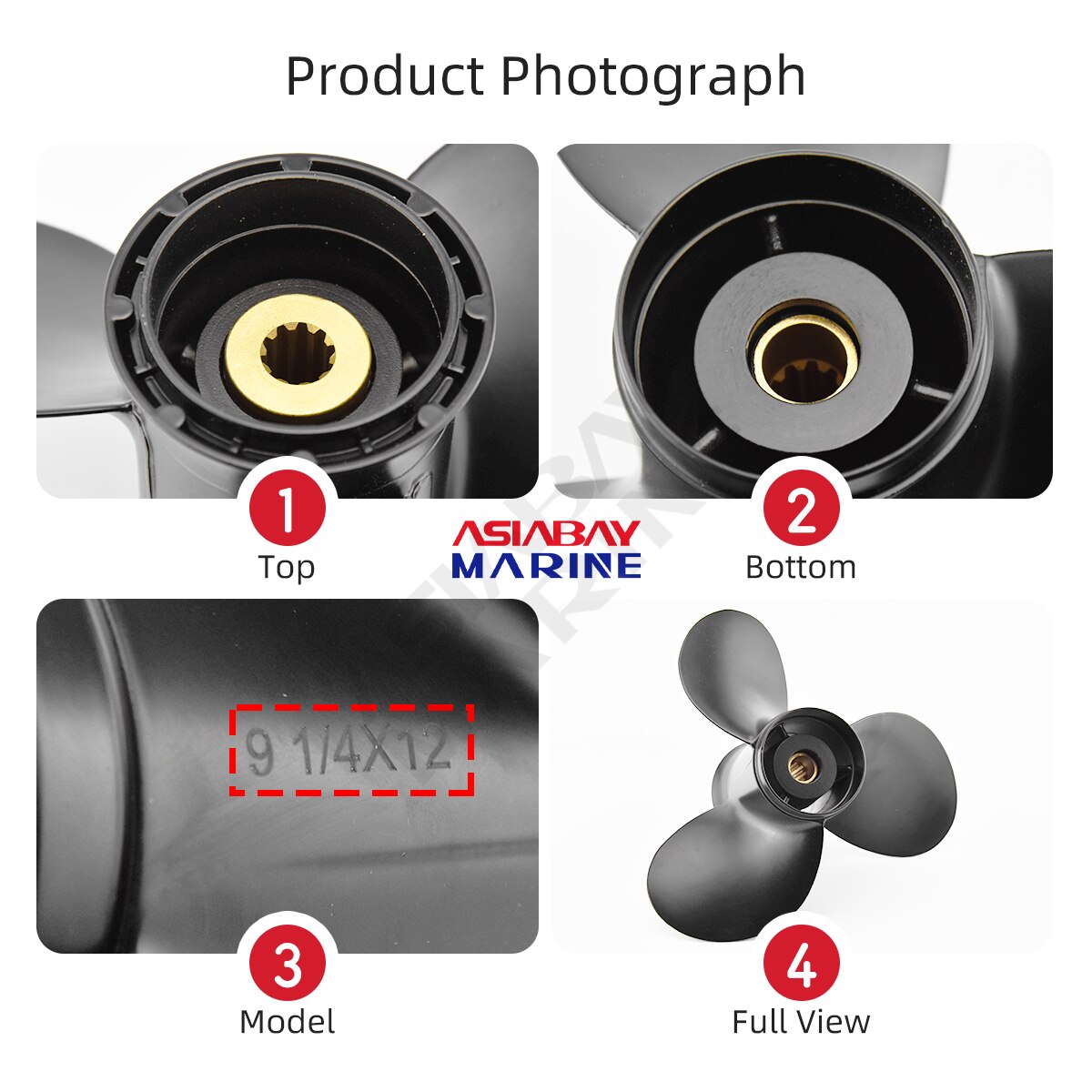 Suzuki 8 9.9 15 20 HP Outboard 9 1/4 * 12 Propeller