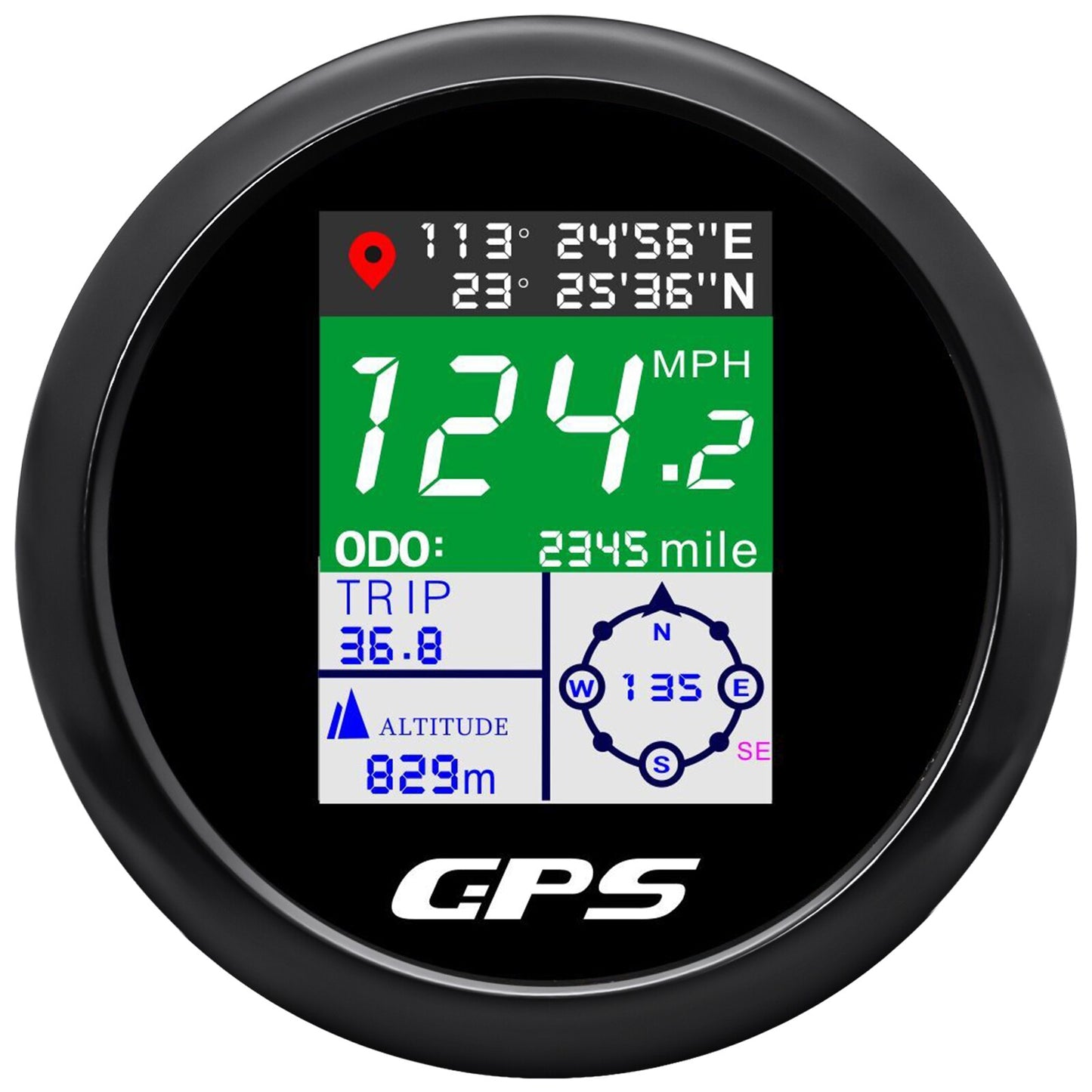 85mm Waterproof Digital GPS Speedometer Gauge MPH Knots Km/h