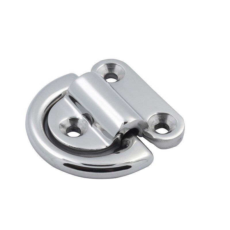 316 Stainless Steel Folding Pad Eye Mirror Polish Marine Boat Yacht Folding Pad Eye Hardware