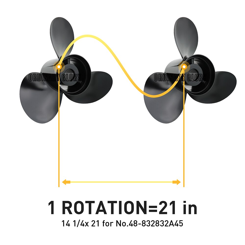 14 1/4x21 48-832832A45 Upgrade Aluminum Outboard Propeller fit Mercury/Mariner 135-300HP MERCRUISER , Alpha Bravo