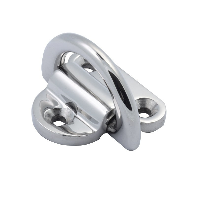 316 Stainless Steel Folding Pad Eye Mirror Polish Marine Boat Yacht Folding Pad Eye Hardware