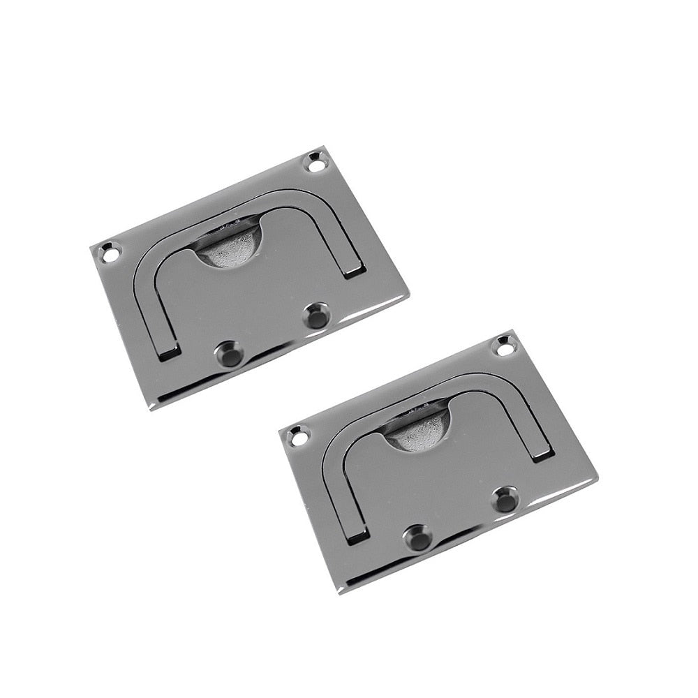 57 X 76mm  Square Stainless Steel 316 Flush Mount Deck Slam Hatch Marine High Mirror Polishing Locking Latch Sliding Boat