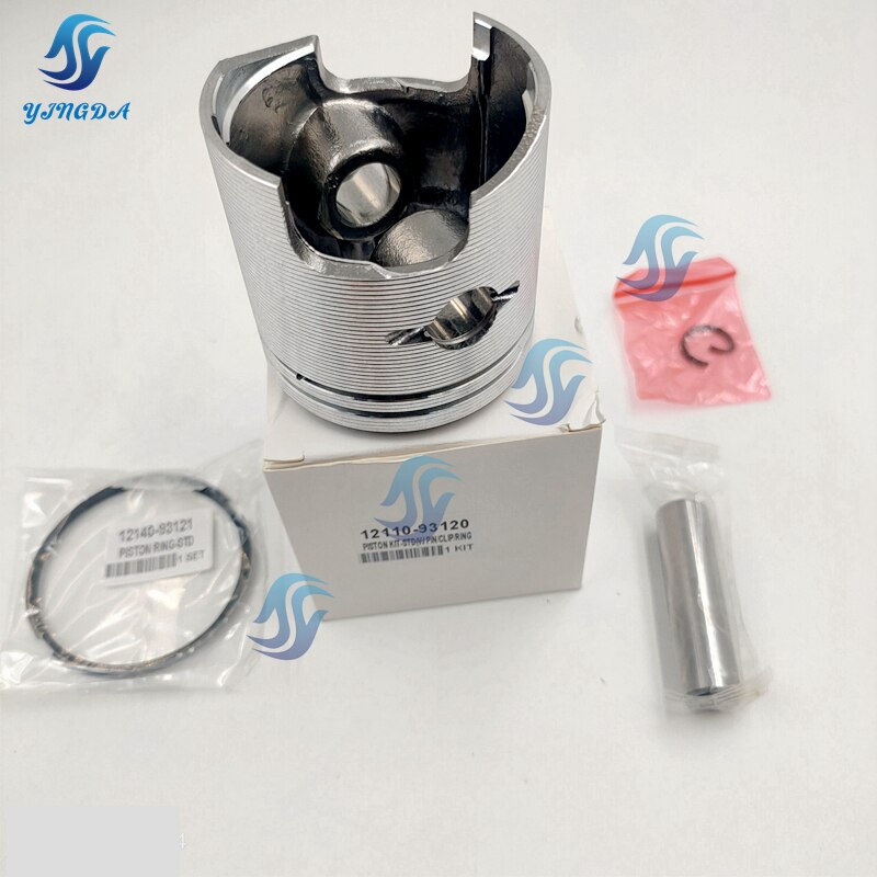 Piston Kit Std With Rings Replace for Suzuki Outboard Engine 9.9HP 15HP DT9.9 DT15 12110-93120-000