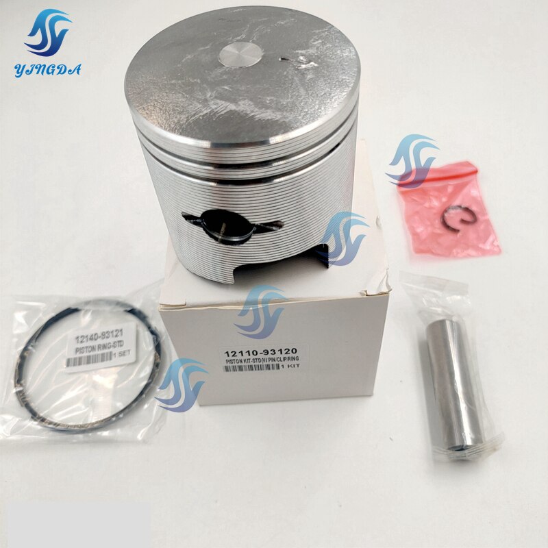 Piston Kit Std With Rings Replace for Suzuki Outboard Engine 9.9HP 15HP DT9.9 DT15 12110-93120-000