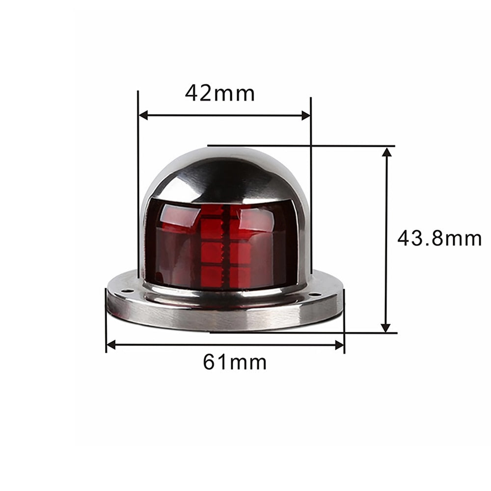 2Pcs LED Waterproof Boat Navigation Lights Red Green