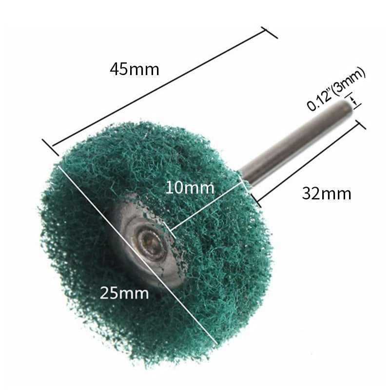 Mini Drill Bit Nylon Abrasive Brush Wire Buffing Polishing Wheel