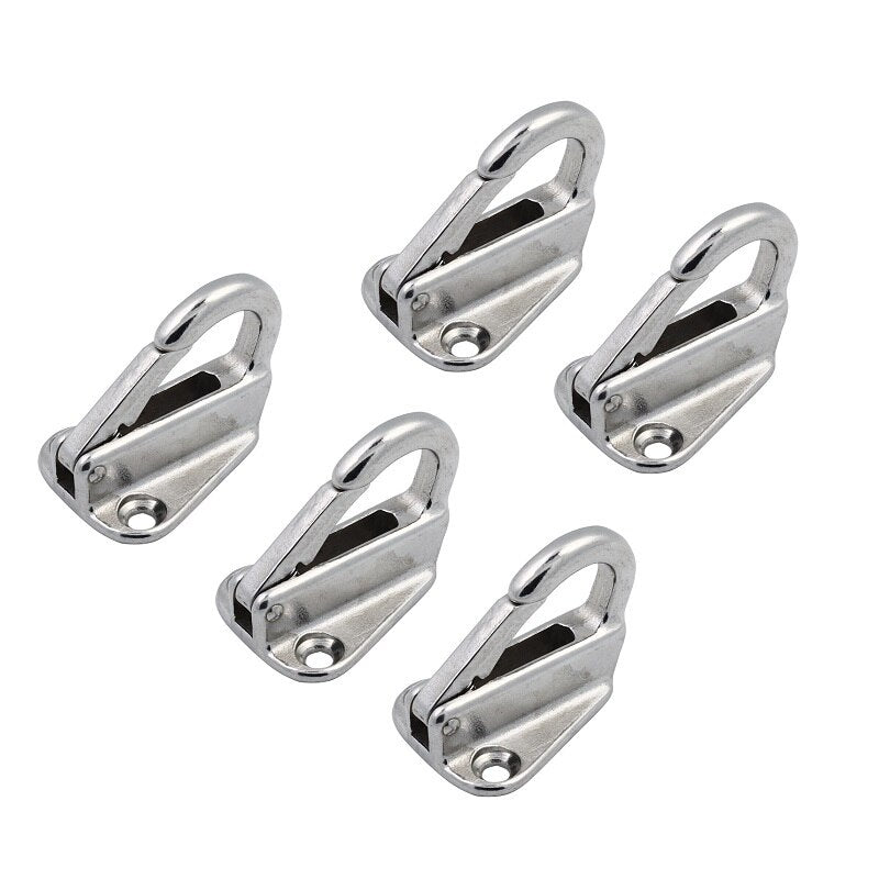 10PCS Marine Boat Fender Hook Marine Fending Hook With Closed Spring Clip Stainless Steel 316 Marine Boat Hardware