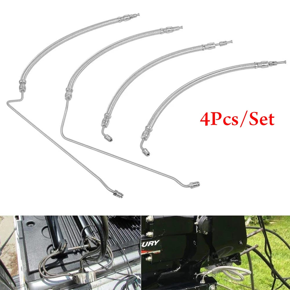 Hydraulic Ram Cylinder hose kit Fit for Mercruiser Alpha One I Gen I 16-3/16" and Gen Two II